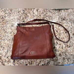 Coach Leather Shoulder Bag in Chestnut Brown